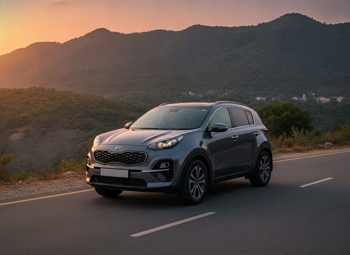 Graphite gray Kia Sportage ready for a self-drive rental in Islamabad